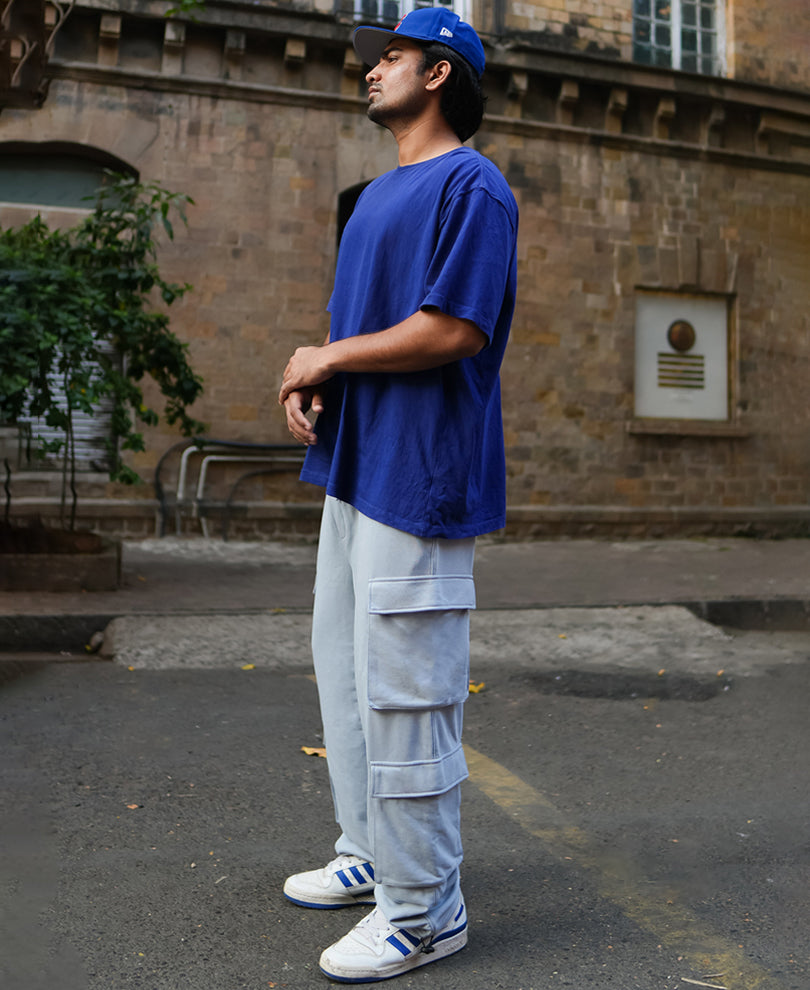 Grey Cargo Pocket Track Pant