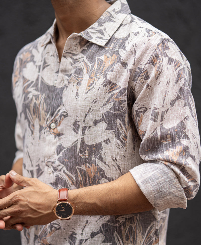 Multi Colour Regular Fit Printed Full Sleeves Shirt