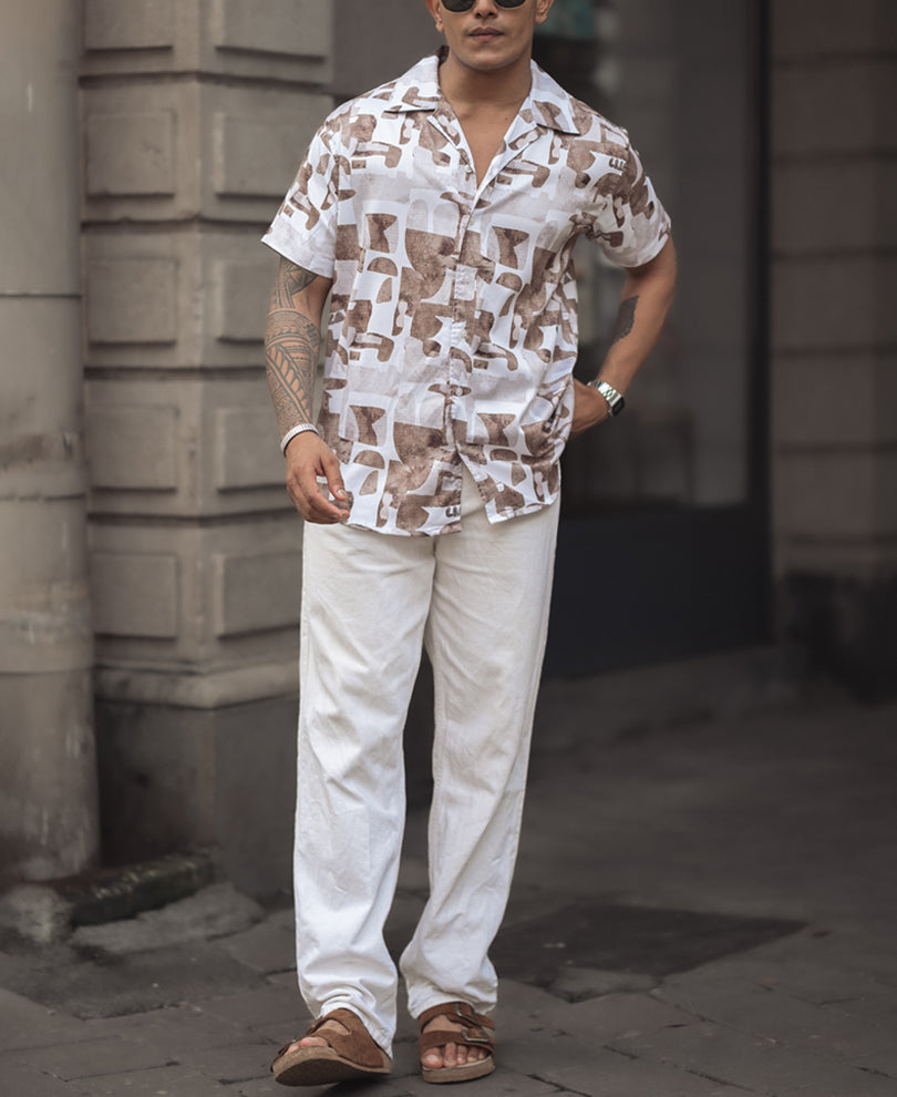 Multi Colour Printed Regular Fit Half Sleeves Shirt