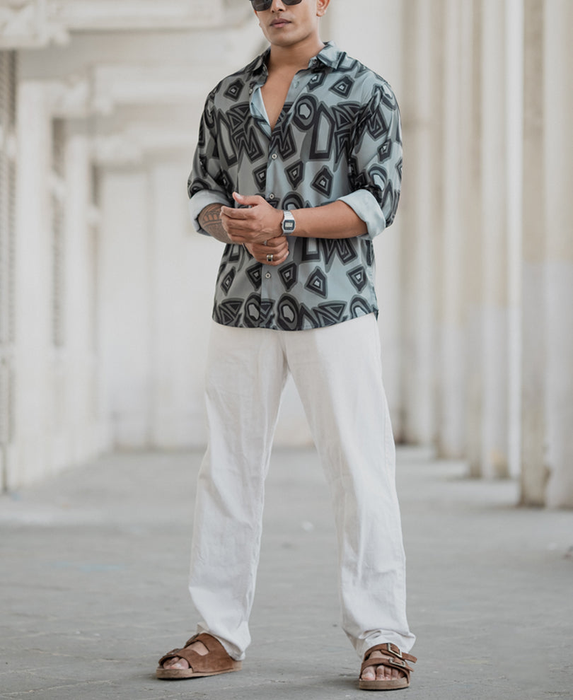 Multi Colour Printed Regular Fit Full Sleeves Shirt