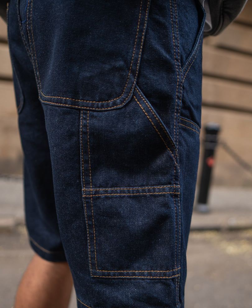 Dark Blue Denim Shorts