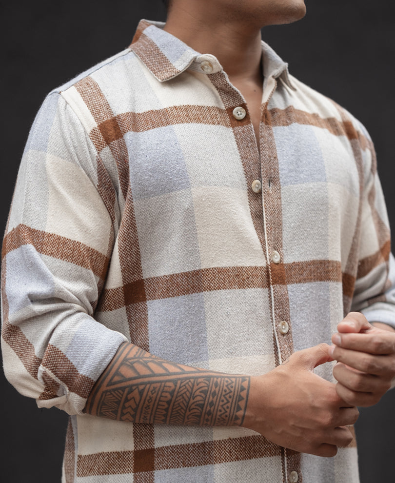 Multi Colour Checks Regular Fit Full Sleeves Shirt