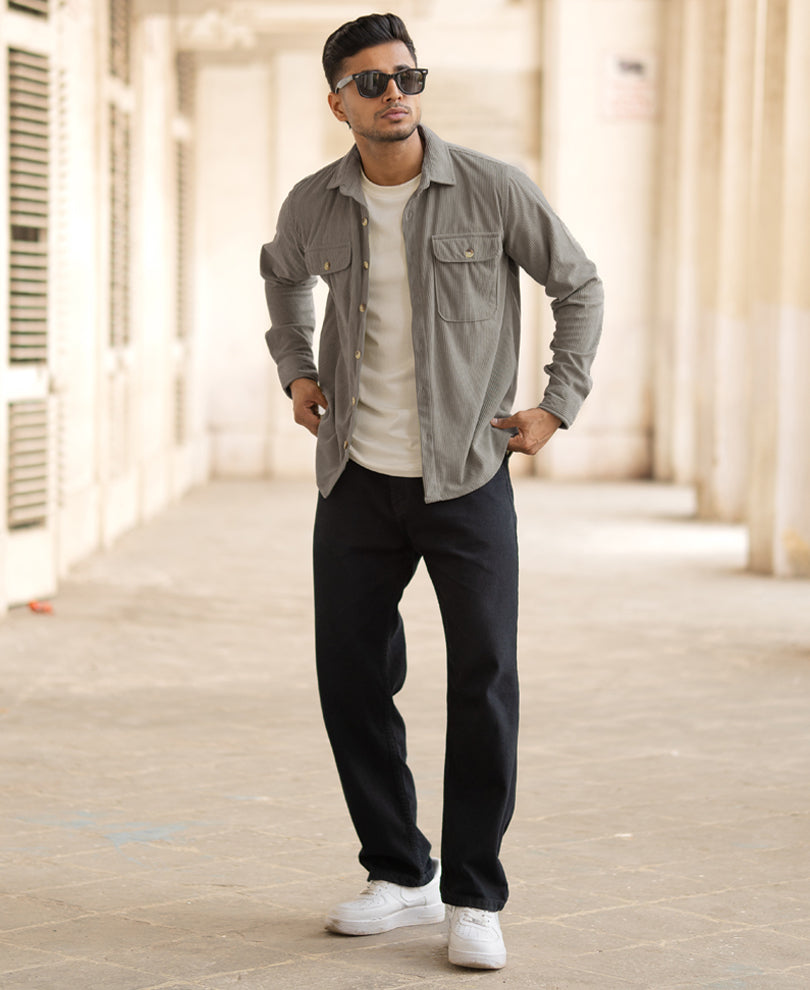 Dark Grey Regular Fit Shirt