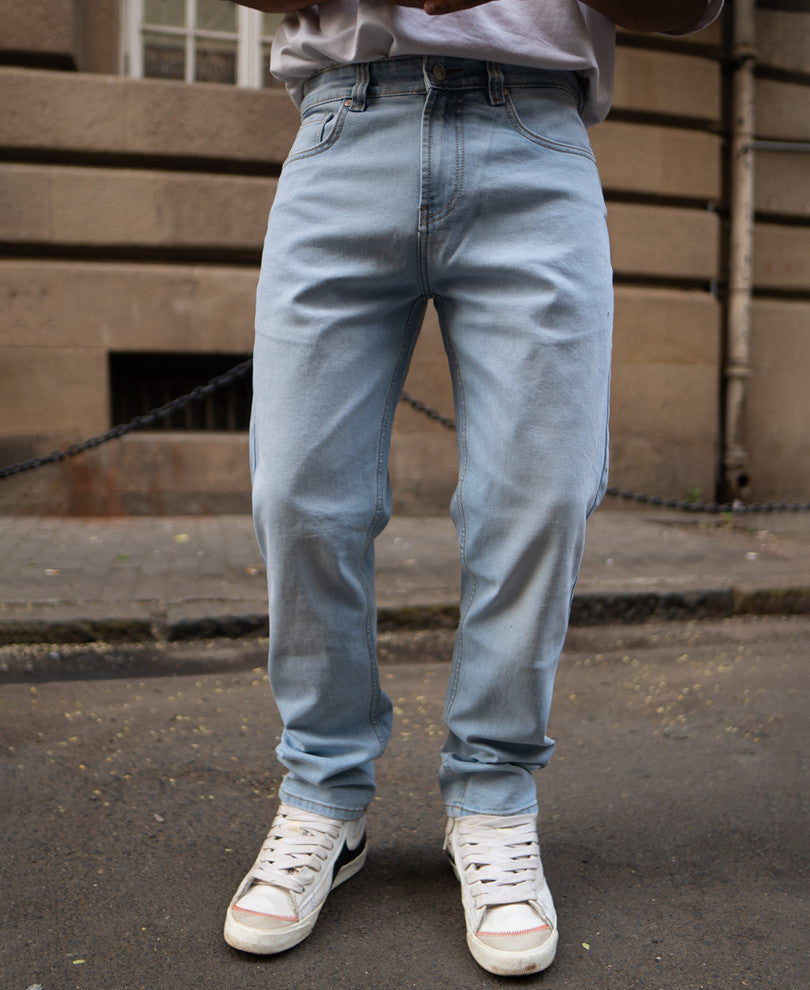 Ice Blue Regular Fit Denim Jeans