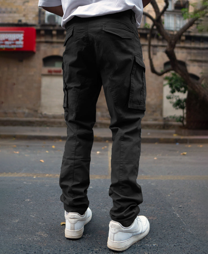 Black Regular Fit Cargo