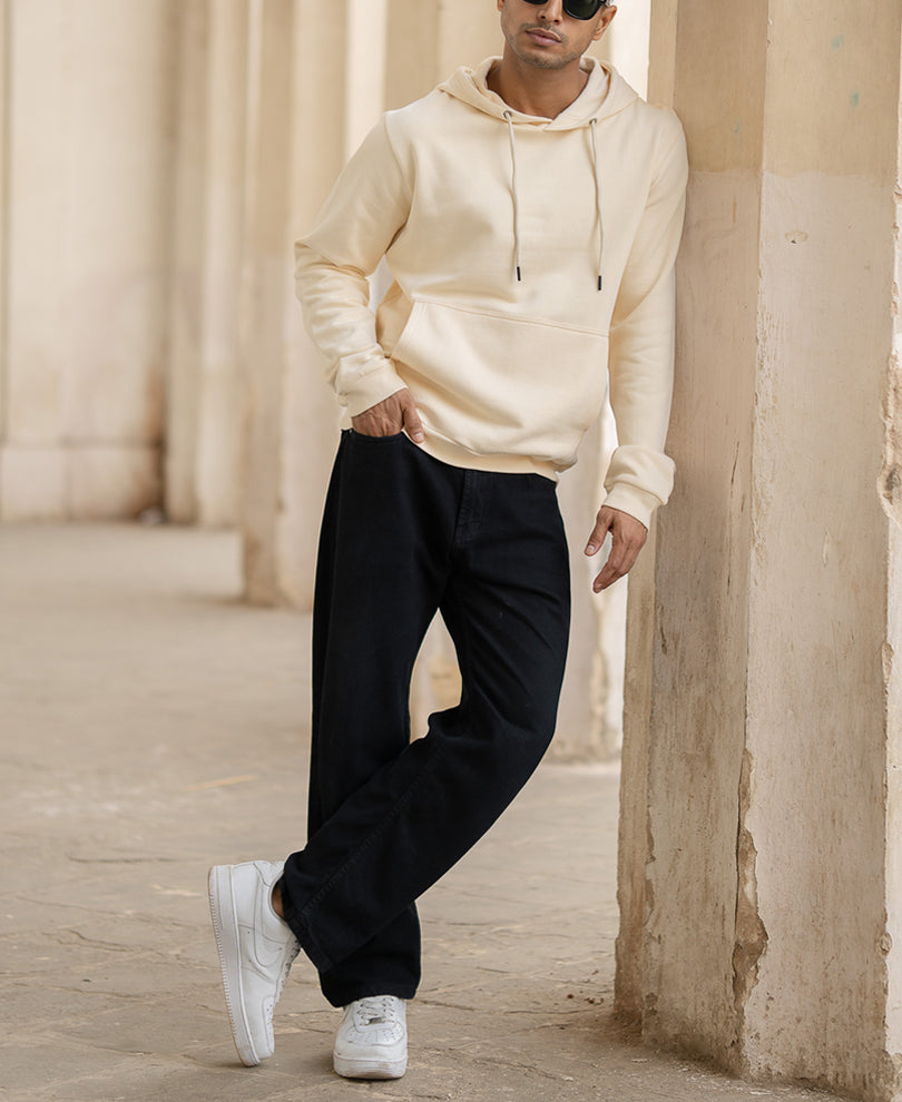 Light Cream Hoodie Style Sweatshirt