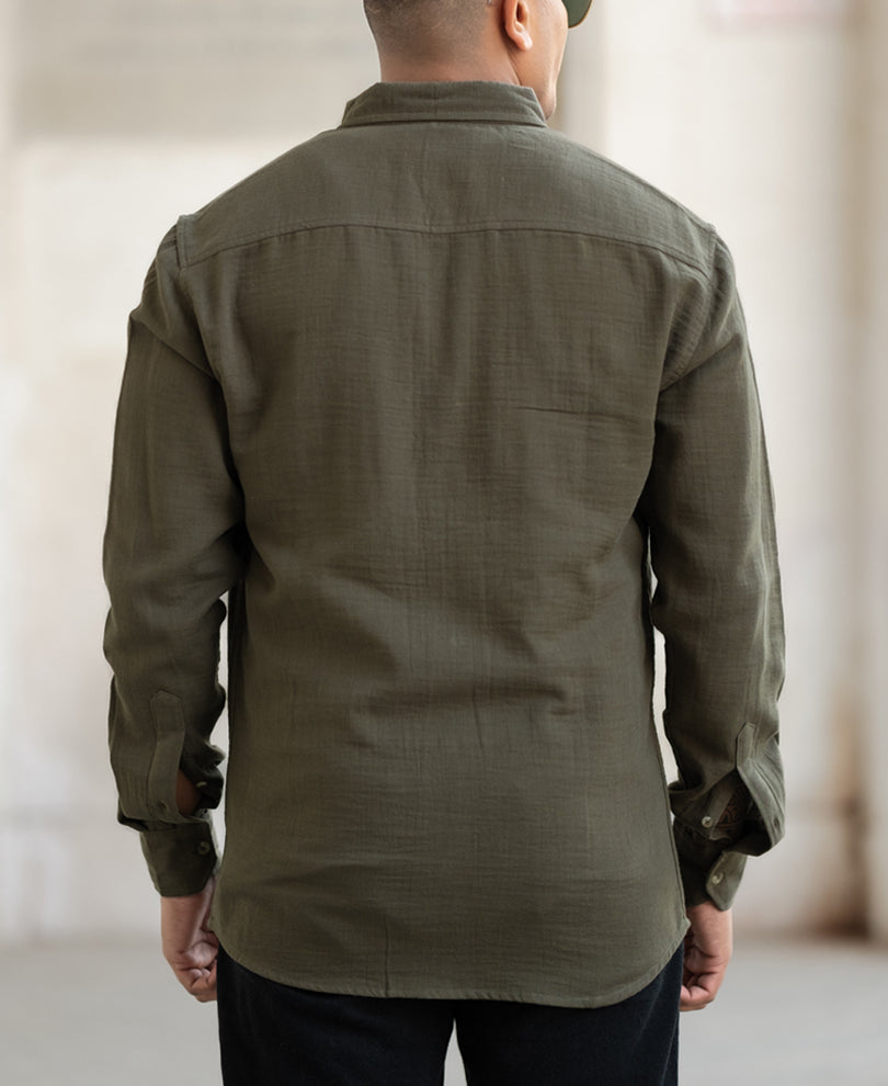Mehandi Regular Fit Full Sleeves Shirt
