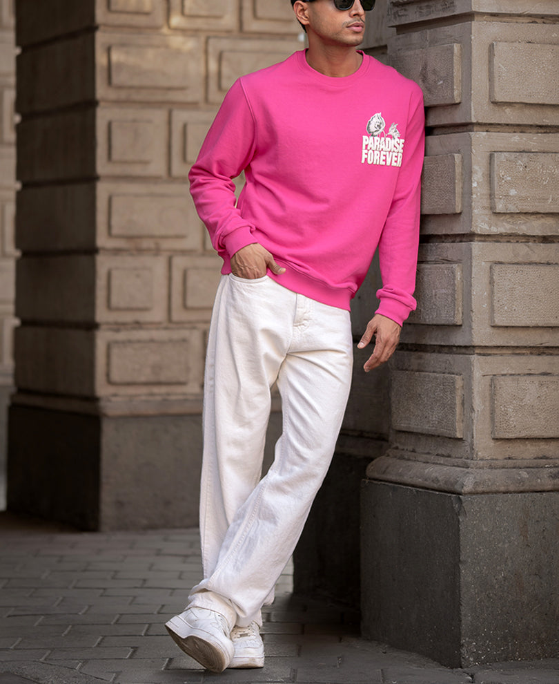 Pink Paradise Printed Sweatshirt