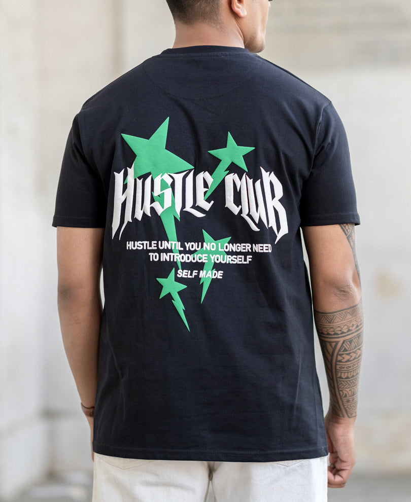 Black Hustle Printed T-Shirt