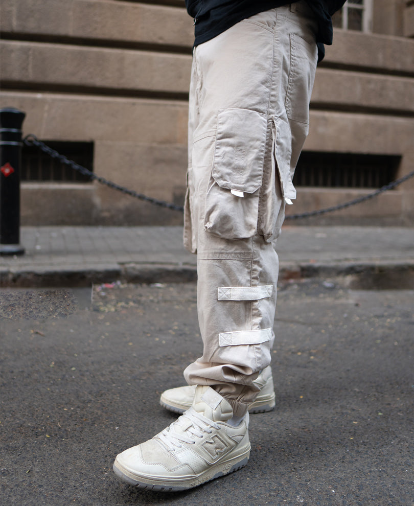 Cream Regular Fit Cargo