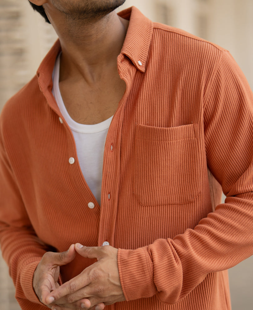 Russet Brown Cord Shirt
