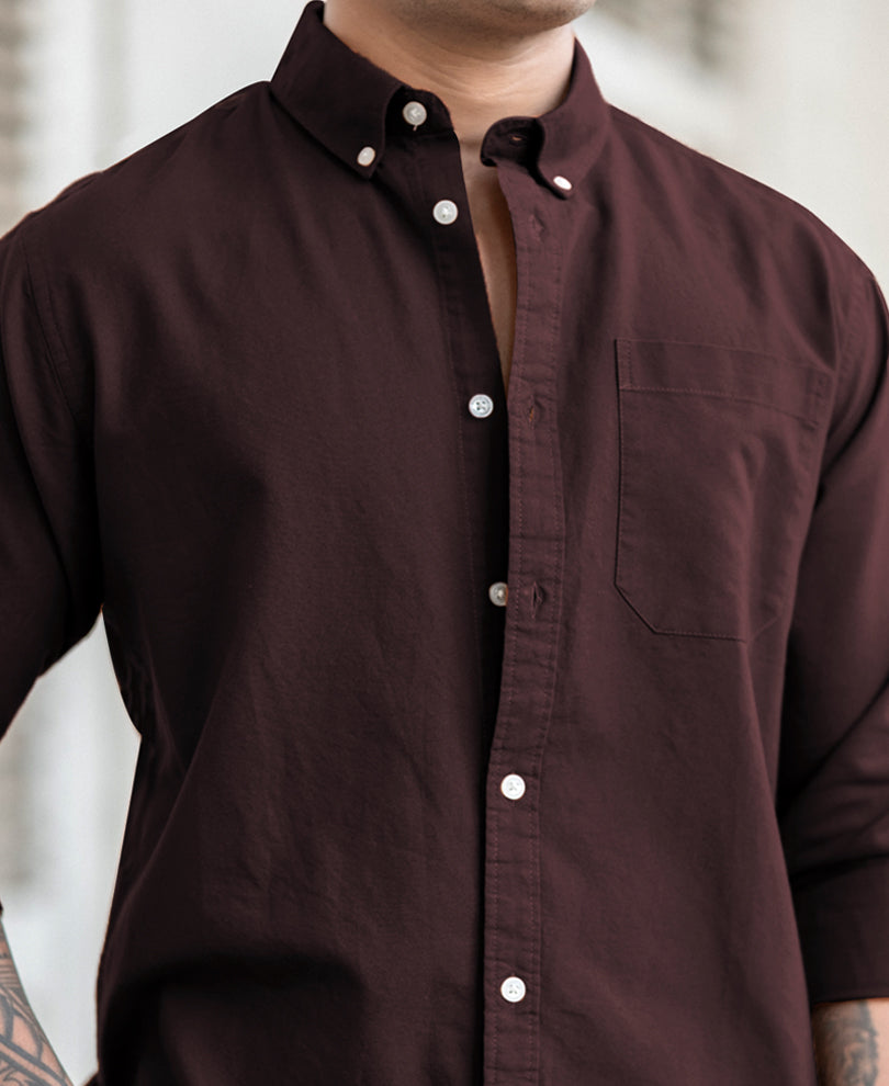 Brown Oxford Shirt