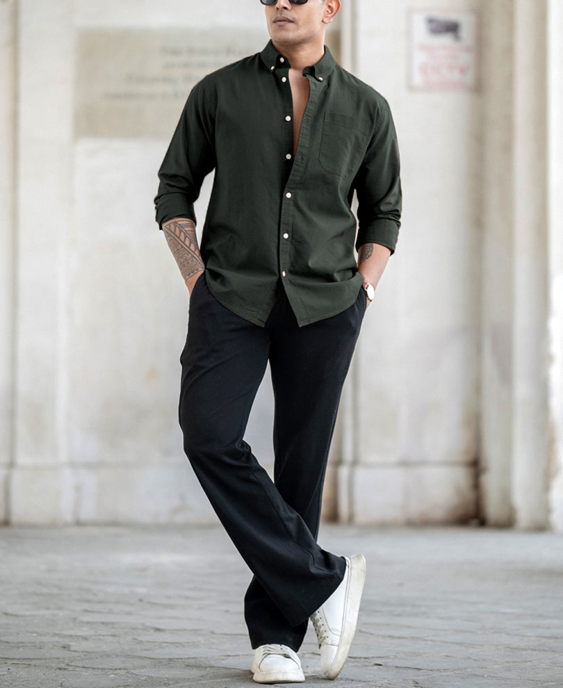 Olive Oxford Shirt