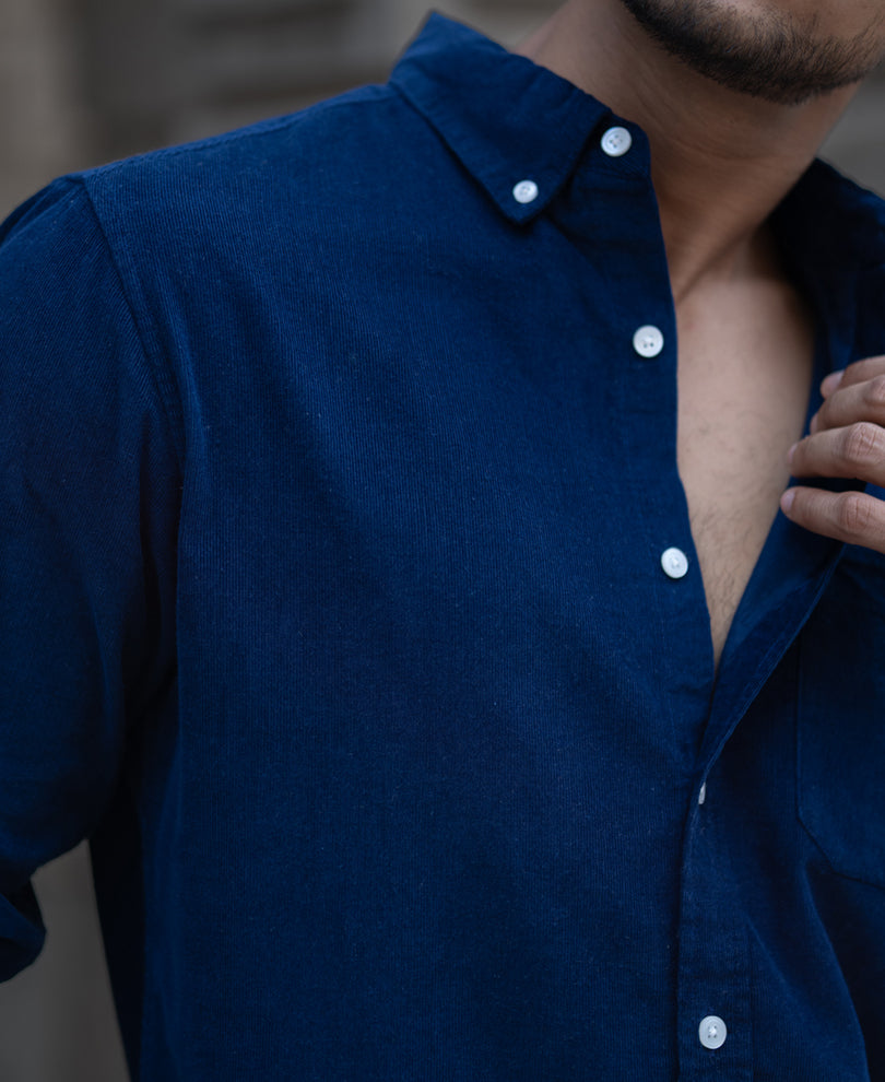 Navy Corduroy Shirt