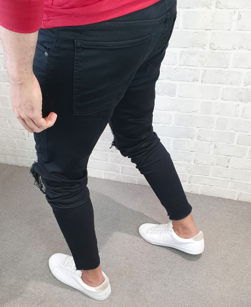 Black Torn Jeans