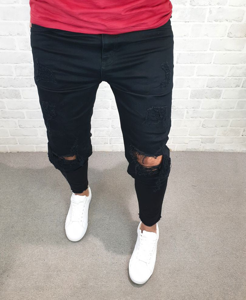 Black Torn Jeans