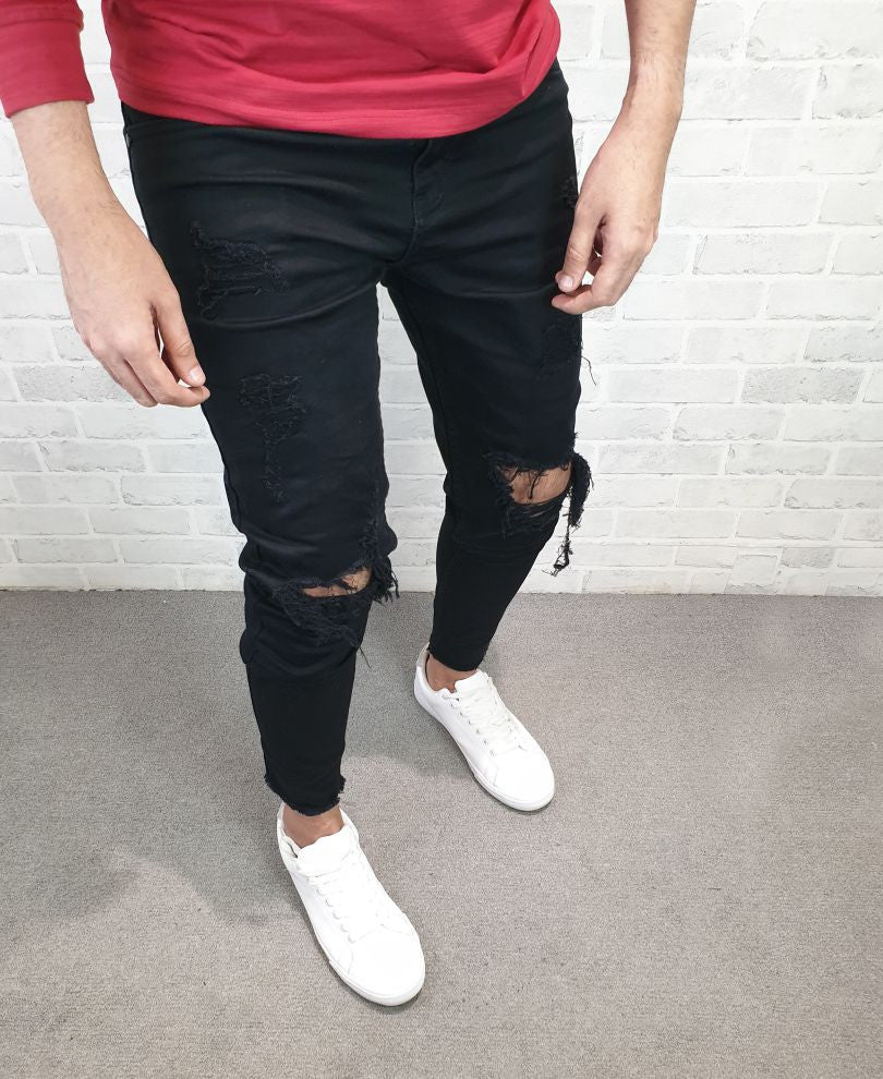 Black Torn Jeans