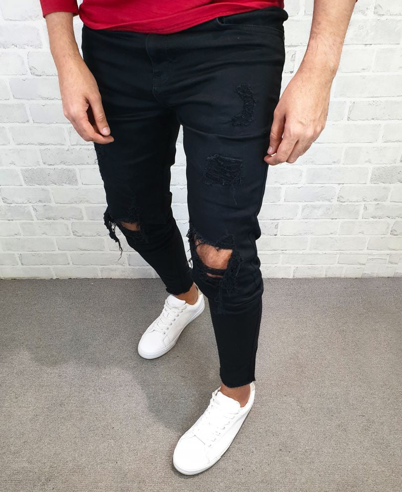 Black Torn Jeans