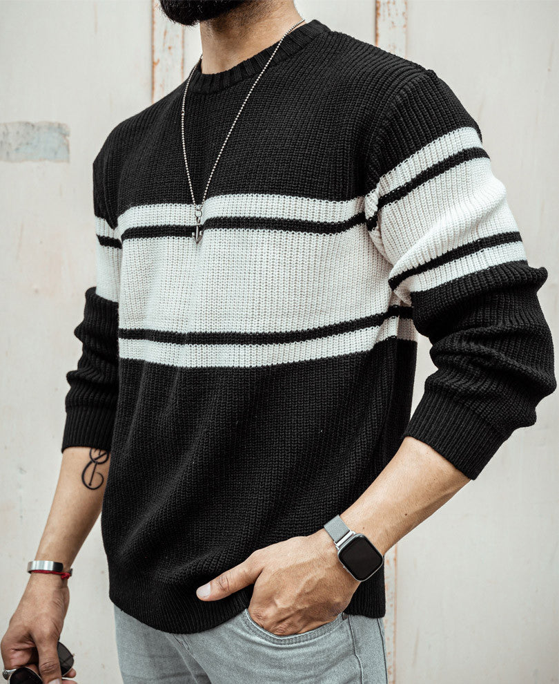 Black With White Panel Sweatshirt