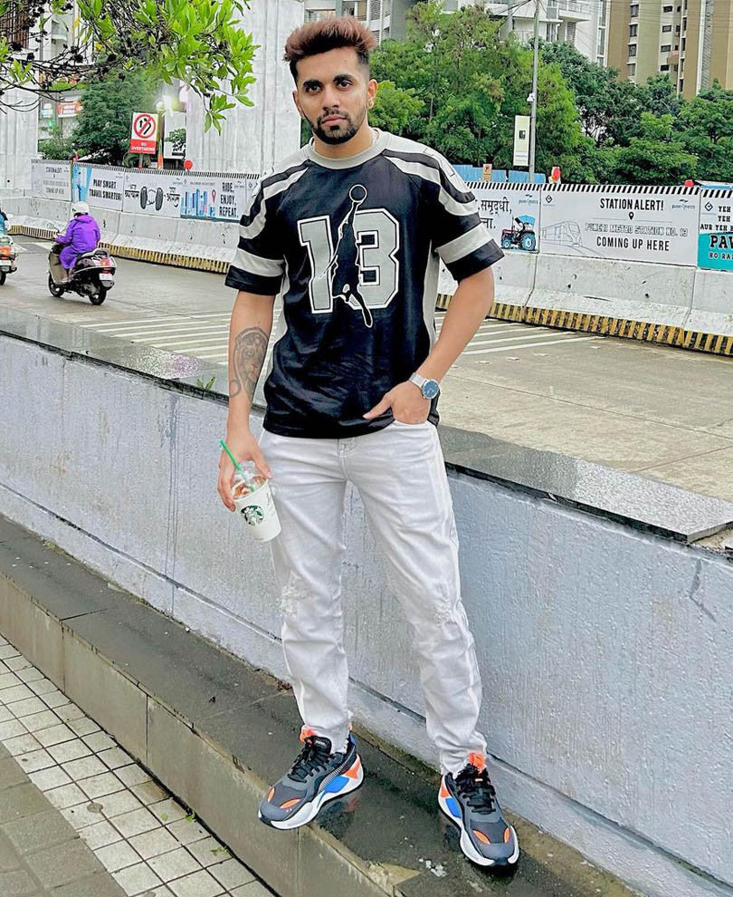 Black 13 Print Oversized T Shirt