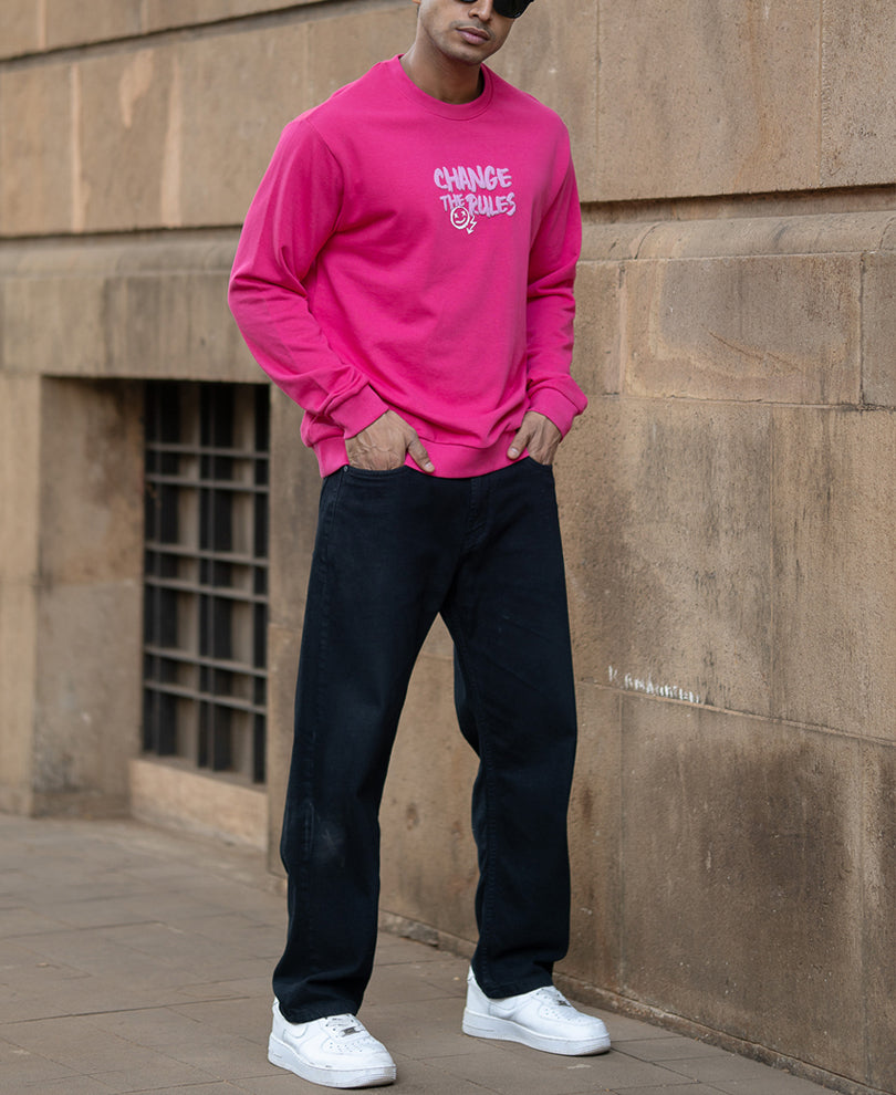 Hot Pink Graphic SweaT-Shirt