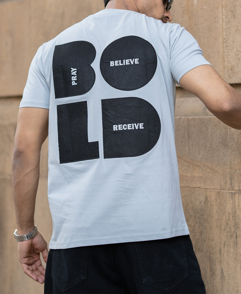 Grey Applique T-Shirt