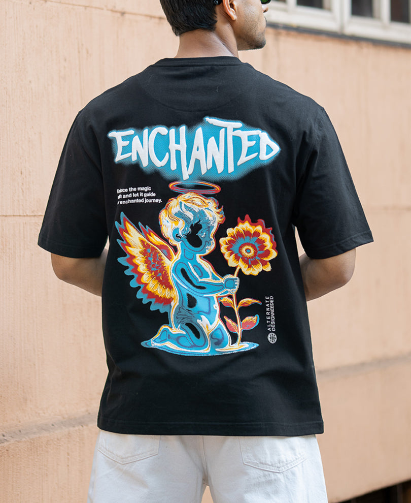 Black Enchanted Graphic T-Shirt