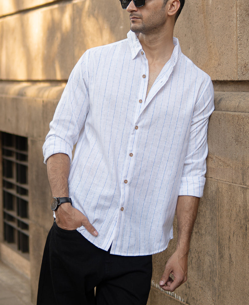 White Striped Lightweight Shirt
