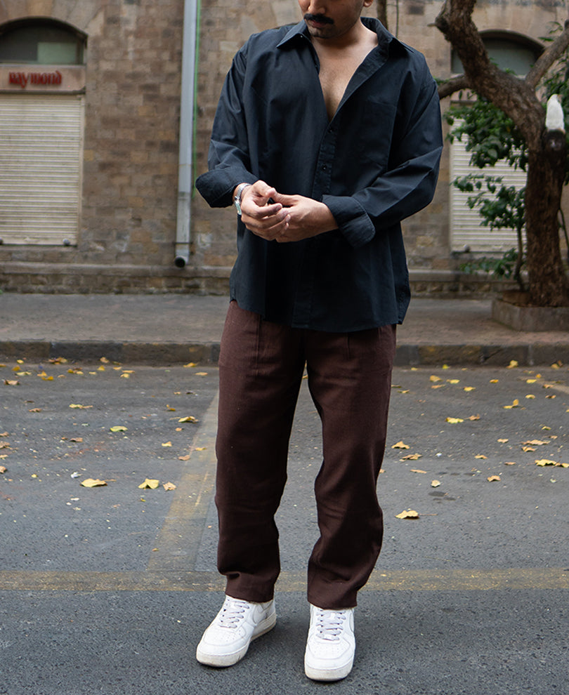 Dark Brown Linen Pant
