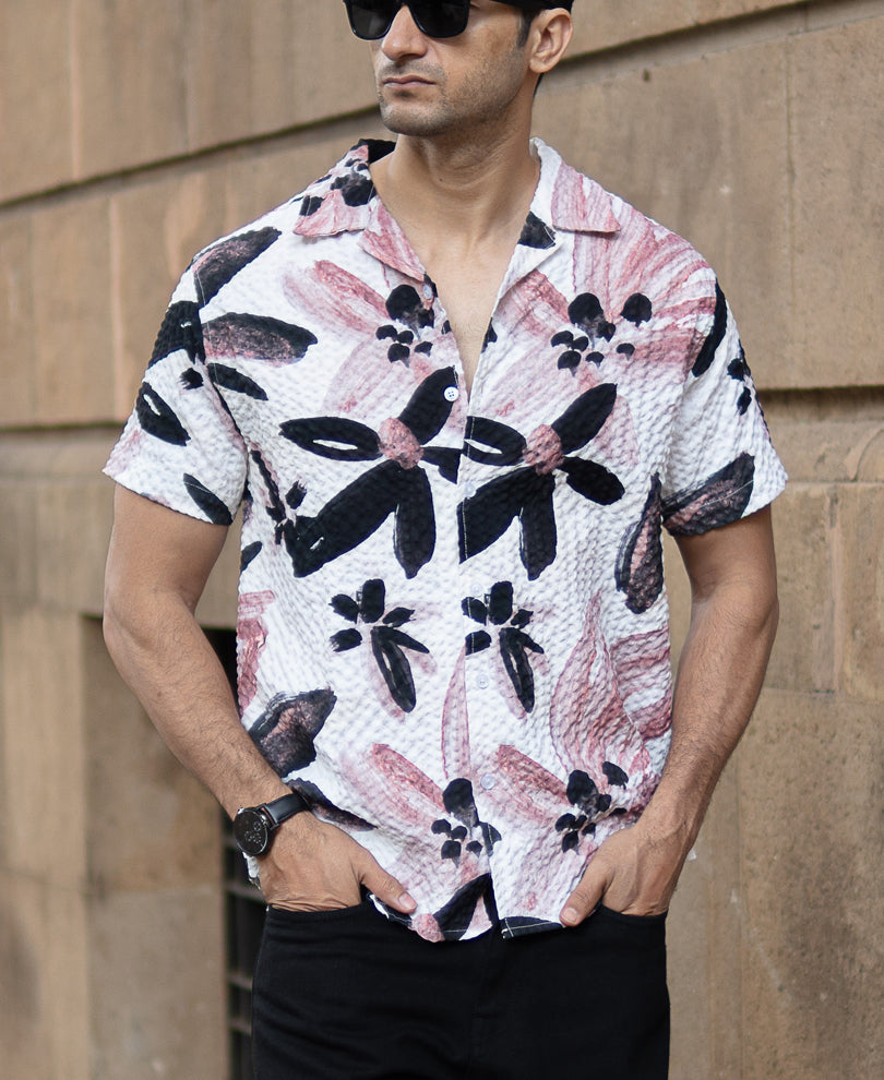 Floral Print Structured Shirt