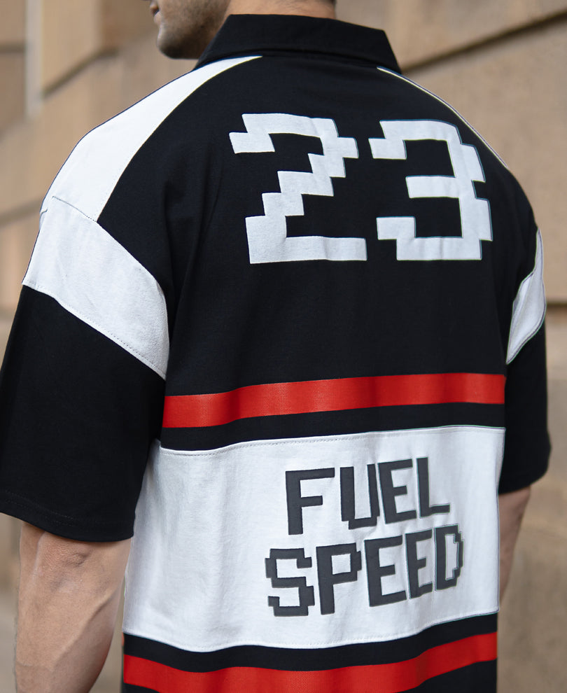 Black Panel Printed T-Shirt