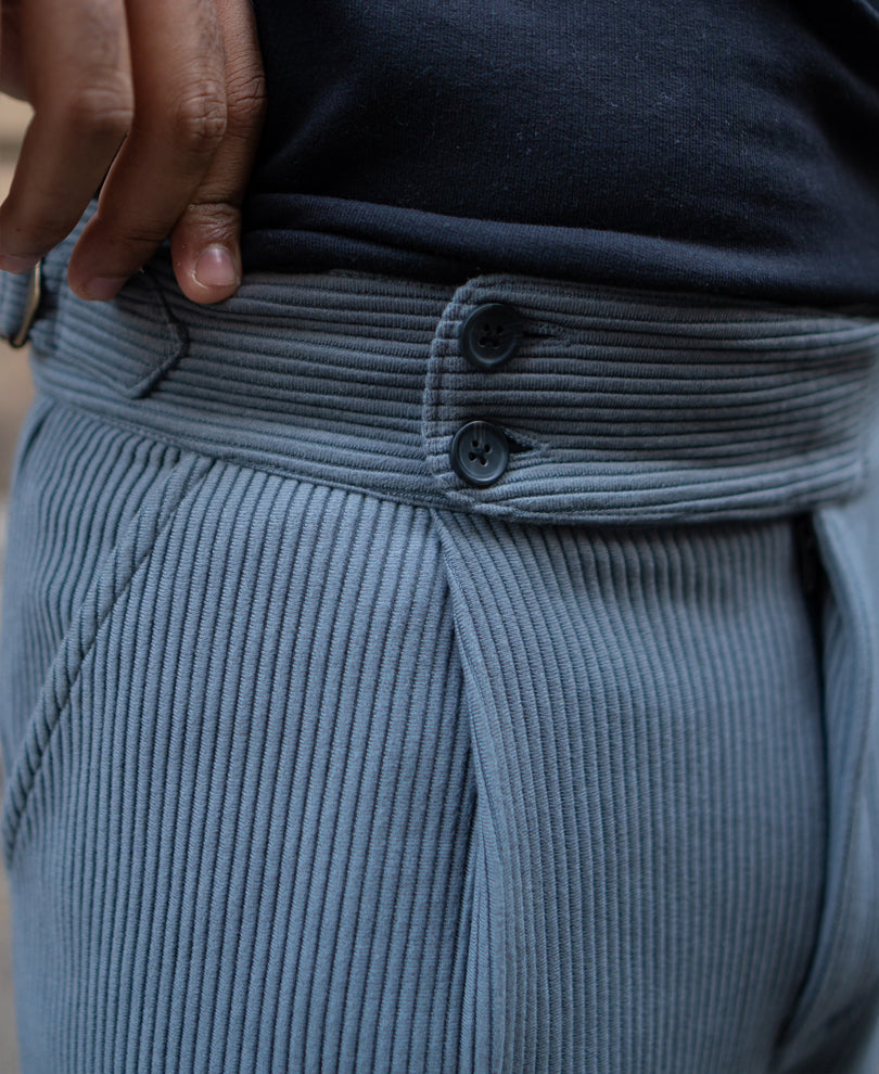 Grey Knit Gurkha Pant