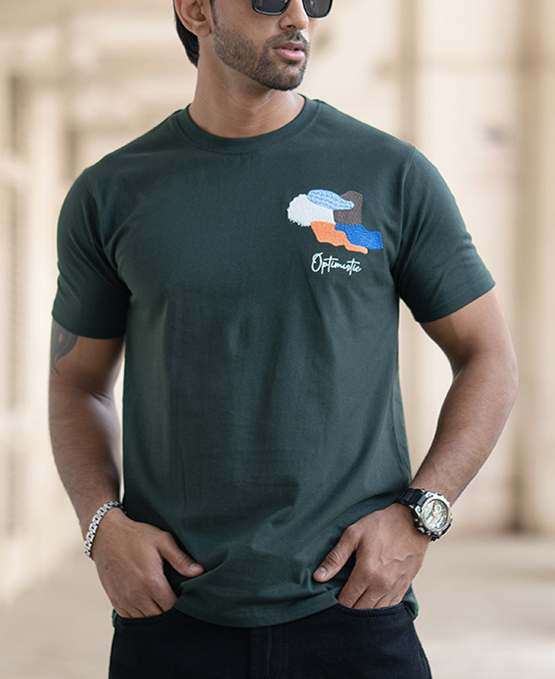 Dark Olive Graphic T-Shirt