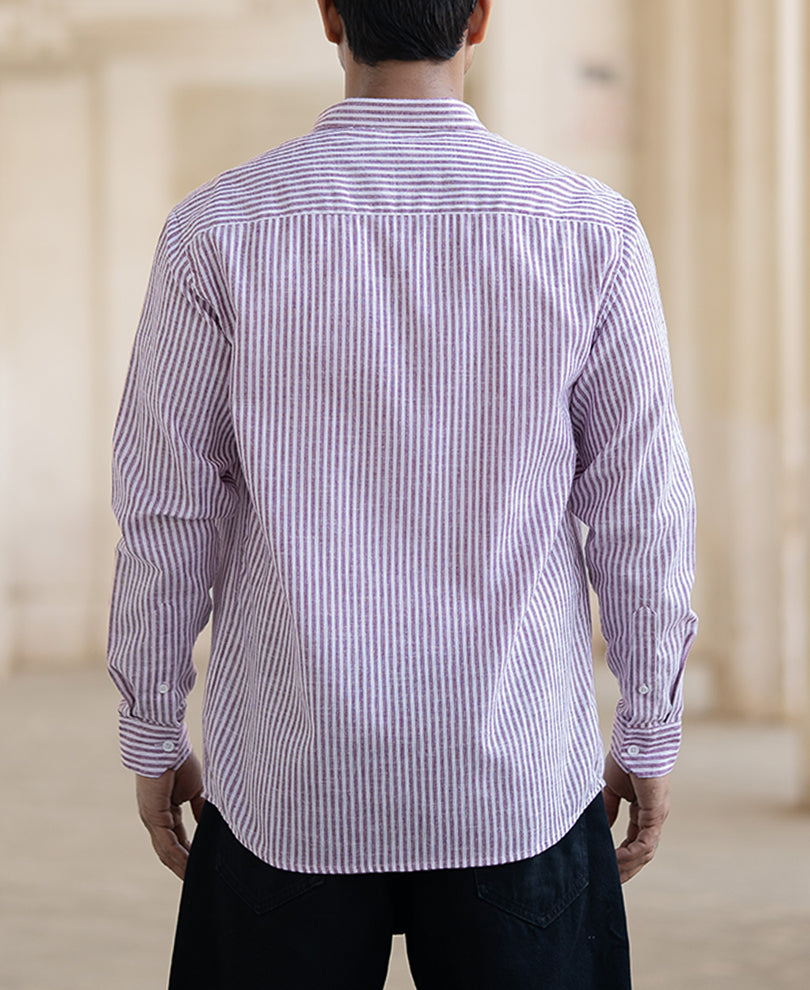 Onion Stripes Regular Fit Full Sleeves Shirt