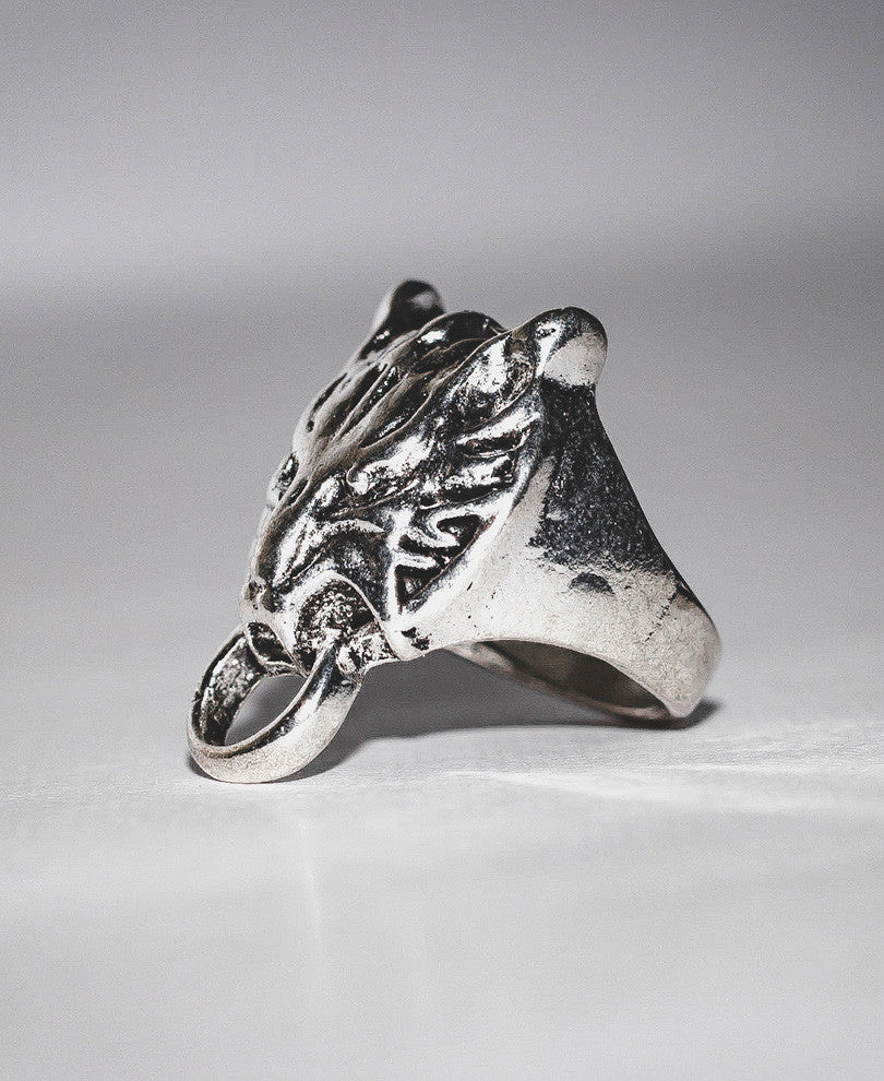 Devil Mask Silver Ring