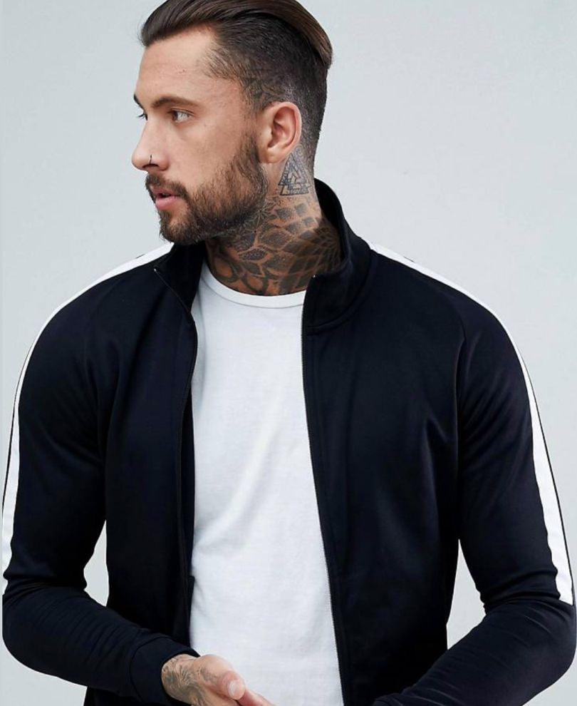 Dry Fit Navy Blue Stripes Track Suit