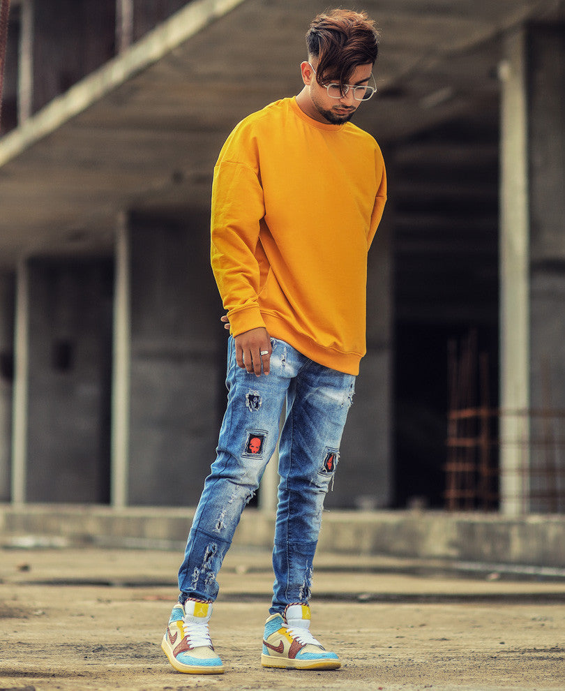 Mustard Plain Sweatshirt