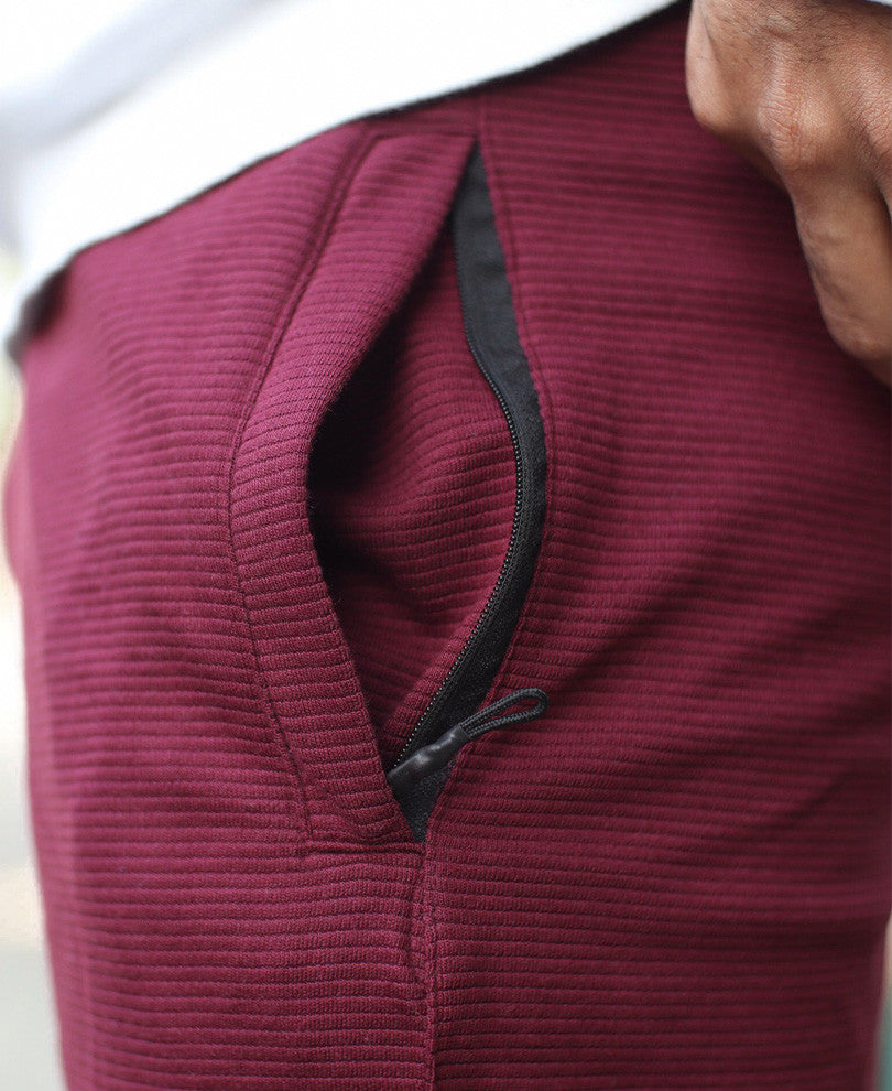 Maroon 99 Print Shorts