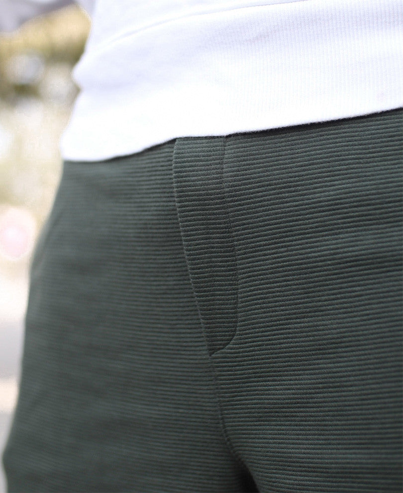 Olive Green 99 Print Shorts