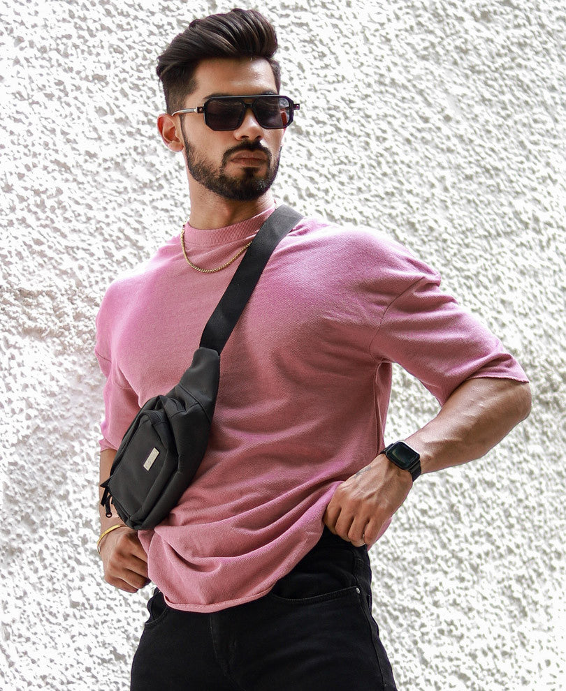 Urban Peach Solid Oversize Drop Shoulder T Shirt
