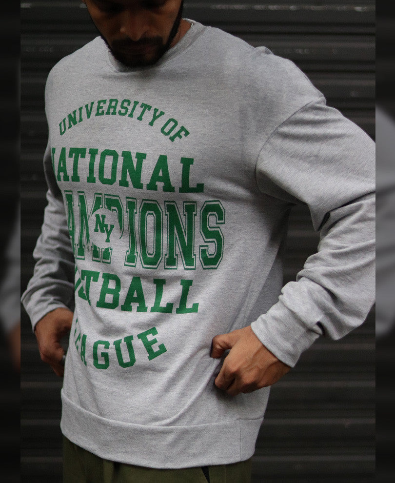 Grey Champions Print Oversize Drop Shoulder T Shirt