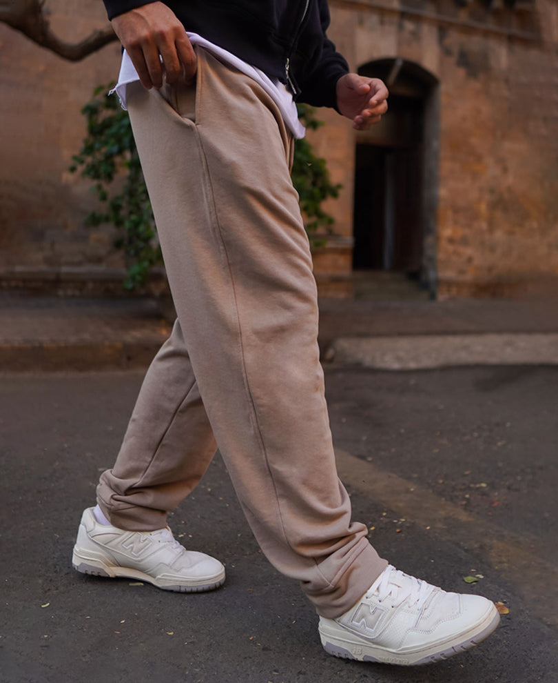 Beige Regular Fit Joggers