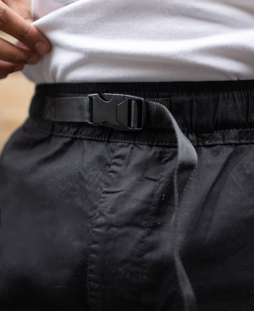 Black Baggy Fit With Pockets Shorts