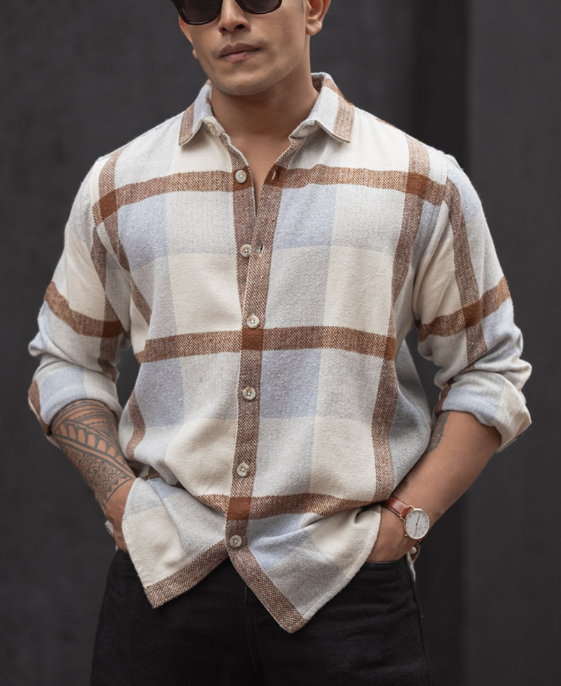 Multi Colour Checks Regular Fit Full Sleeves Shirt