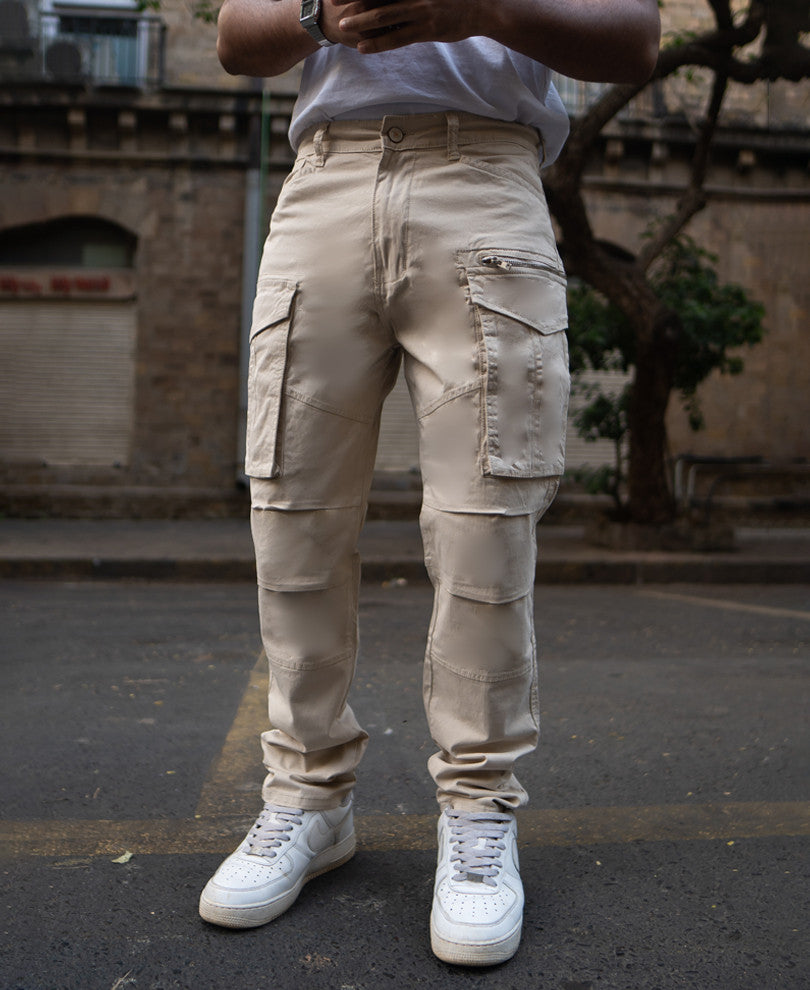 Beige Regular Fit Cargo