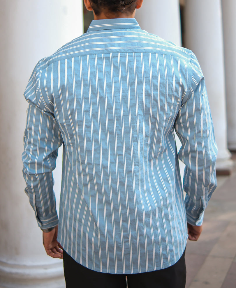 Blue Stripes Regular Fit Shirt