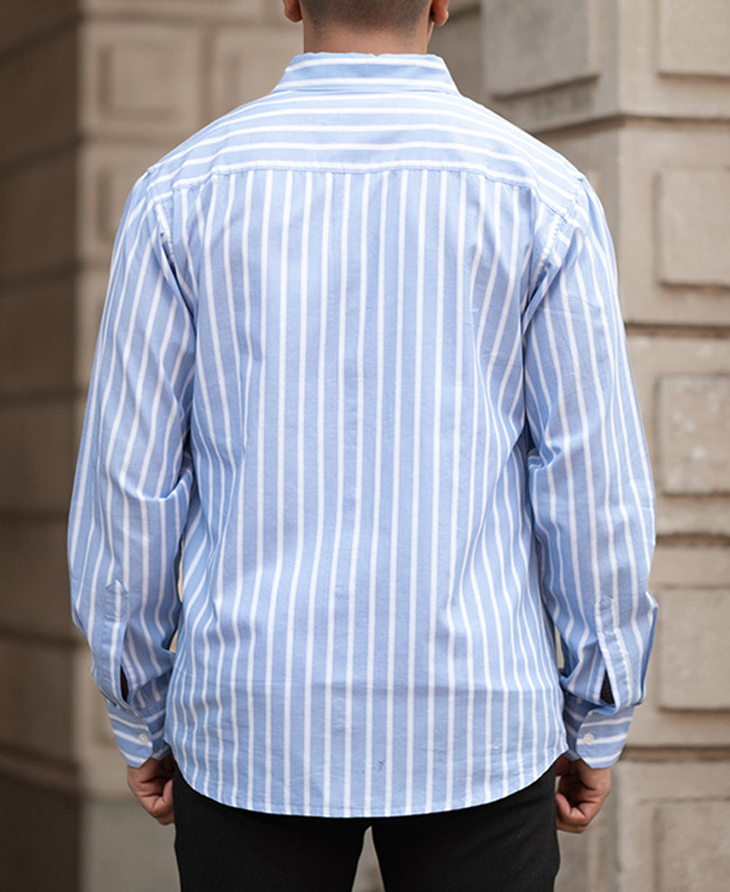 Blue Lightweight Striped Shirt