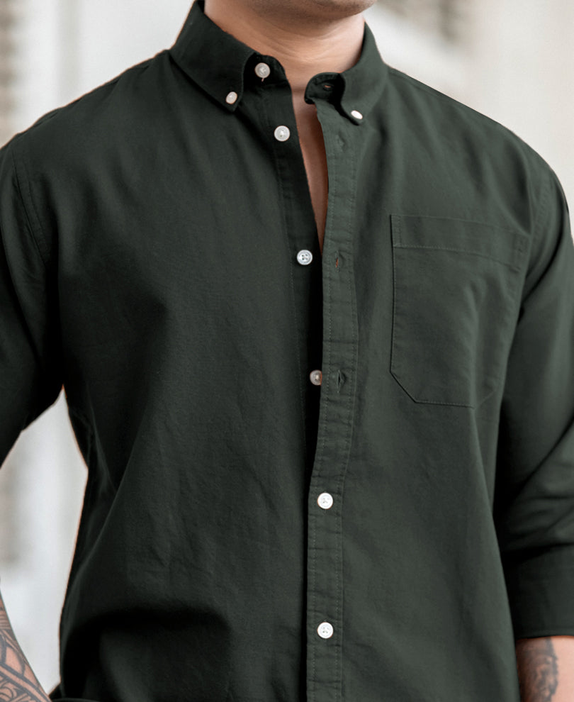 Olive Oxford Shirt