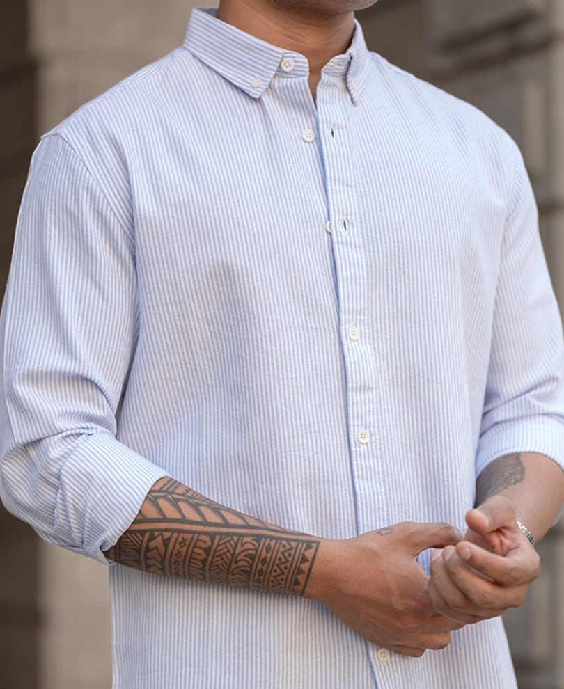 Blue Pin Stripe Shirt
