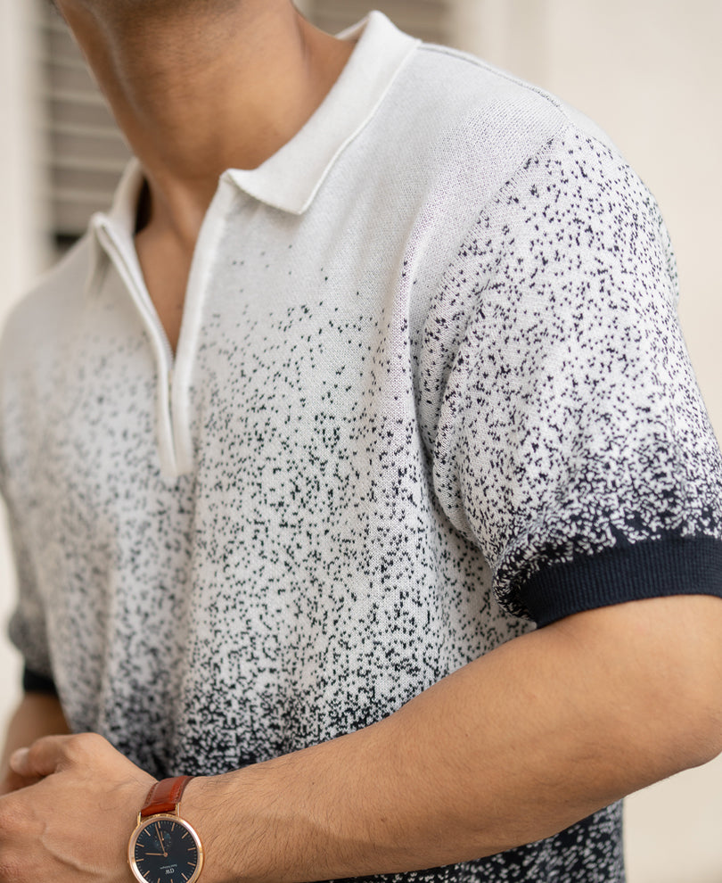 Ombre Jacquard Polo T-Shirt